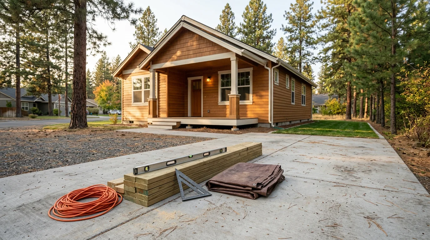 Tomahawk Construction LLC crew working on a residential build in Spokane, Washington.