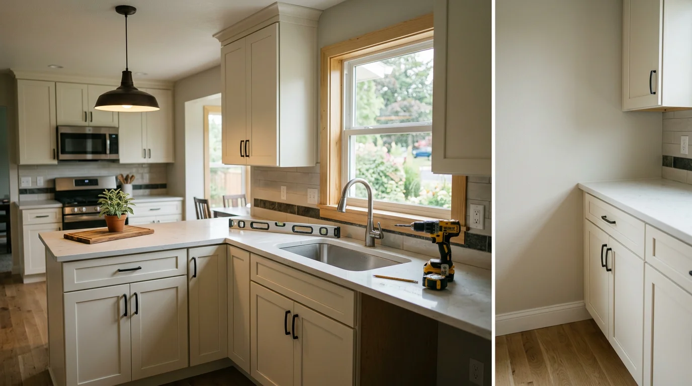 Kitchen remodel completed by Tomahawk Construction LLC in Spokane, Washington.